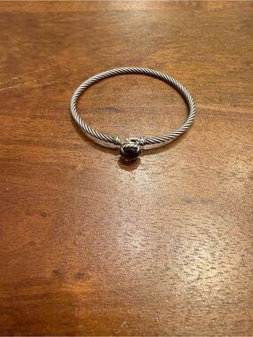 David Yurman Sterling Cable Bracelet with Knot Accent